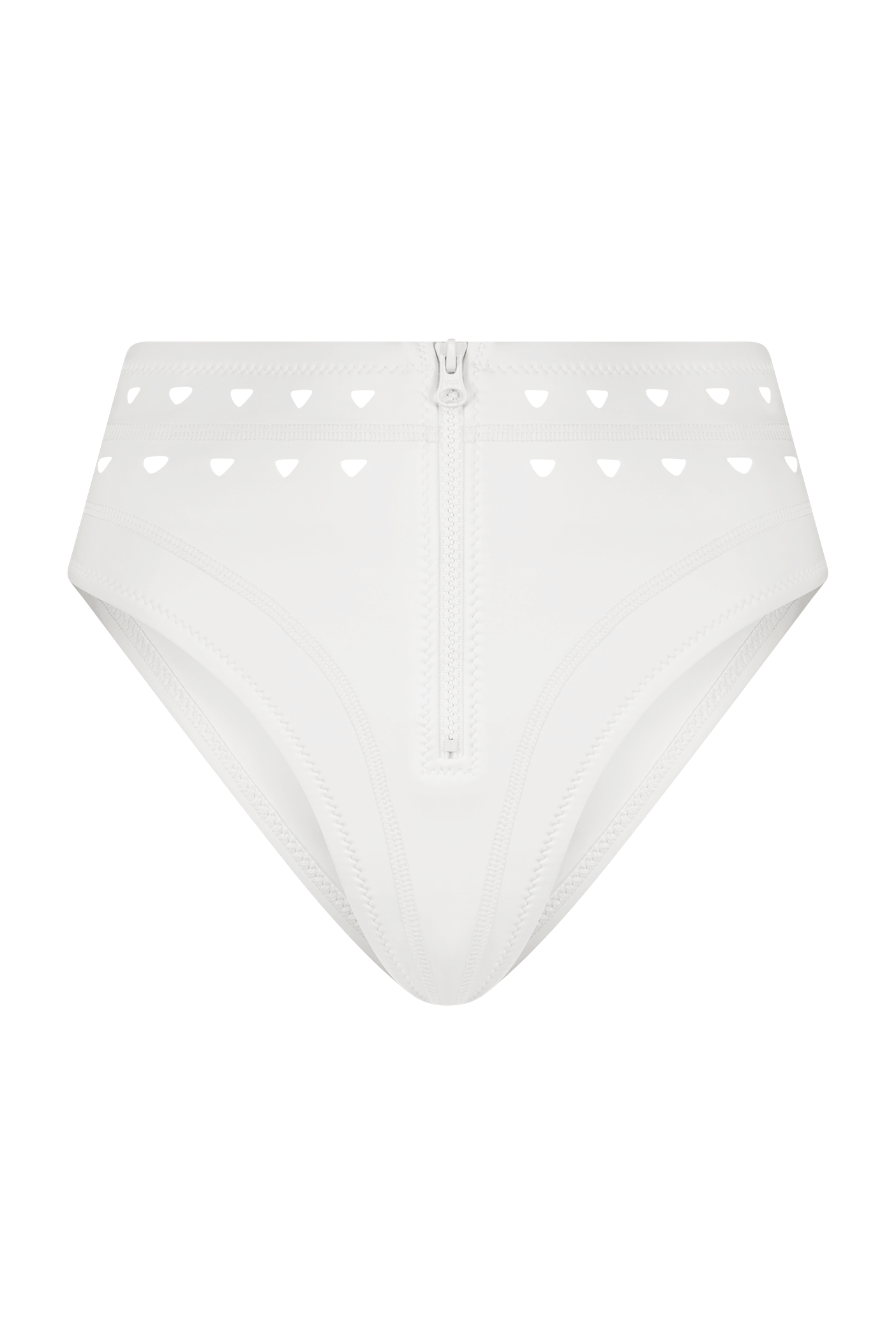 White High Waisted Bikini Bottom