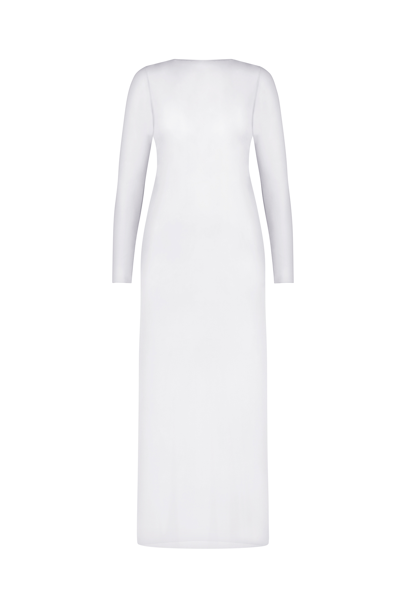 White Mesh Cover Up Dress