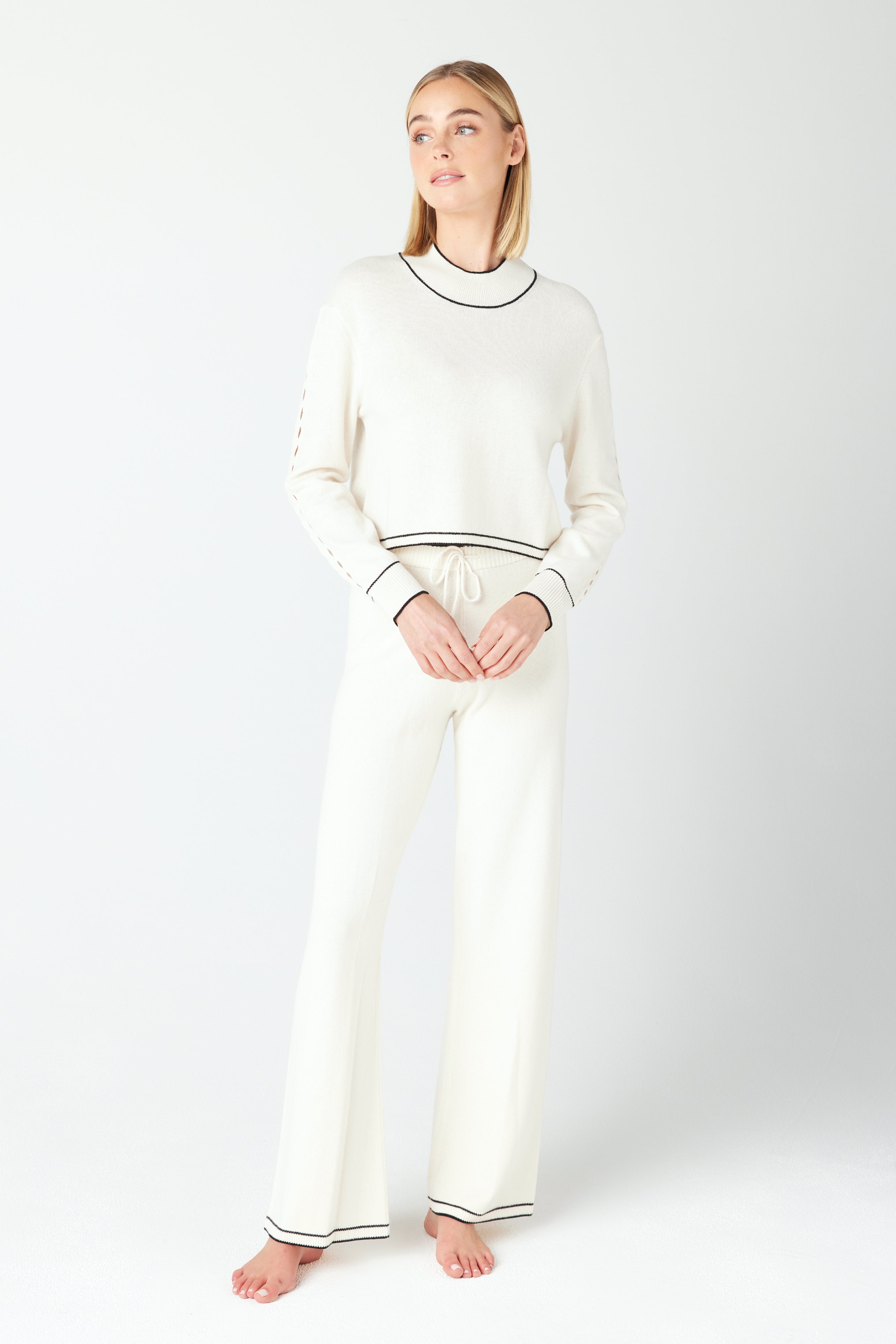 Ivory White Cashmere Lounge Pullover