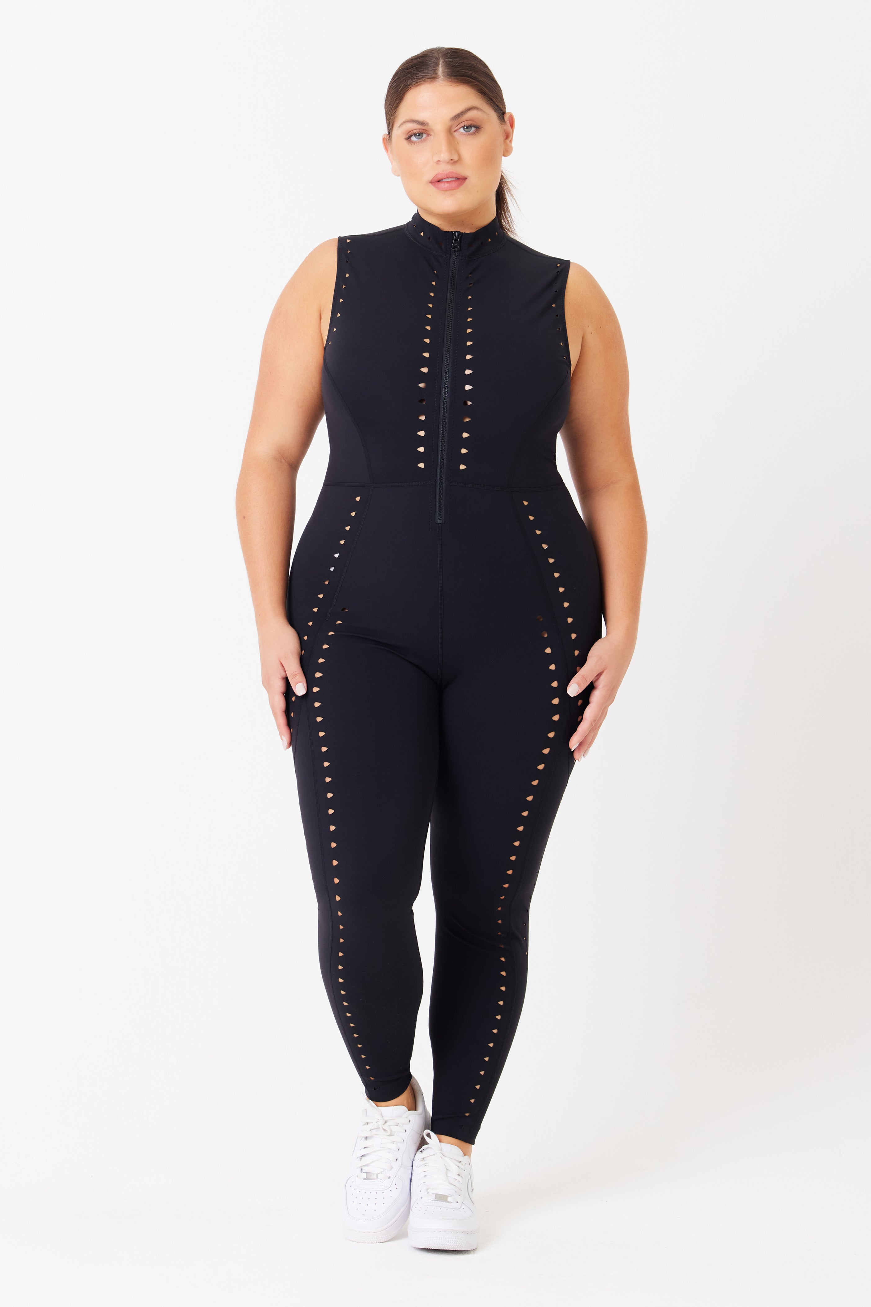 Sarah Black Sports Jumpsuit